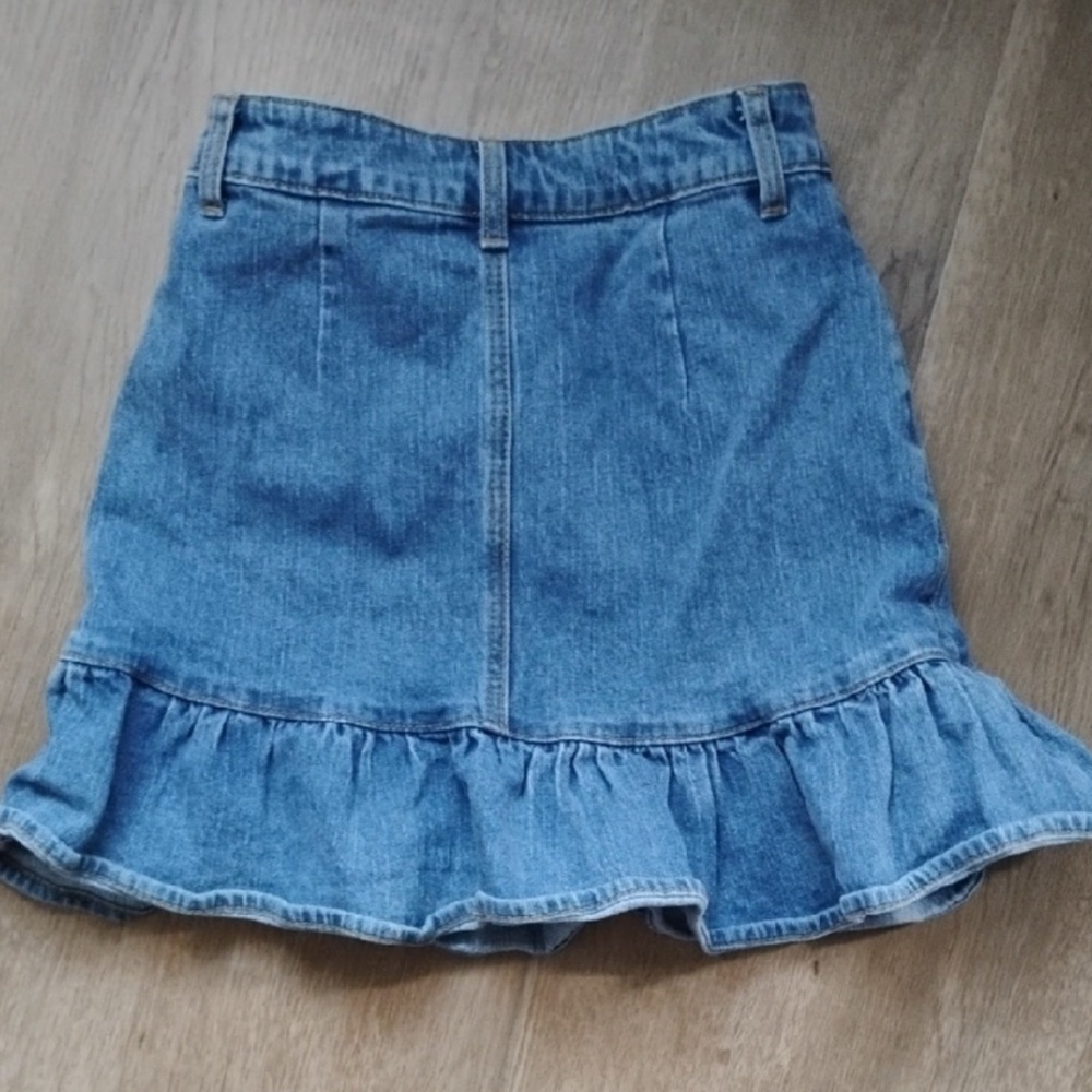 Denim Ruffle Skirt - Picture 7 of 8